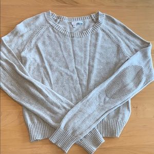 cropped tan sweater